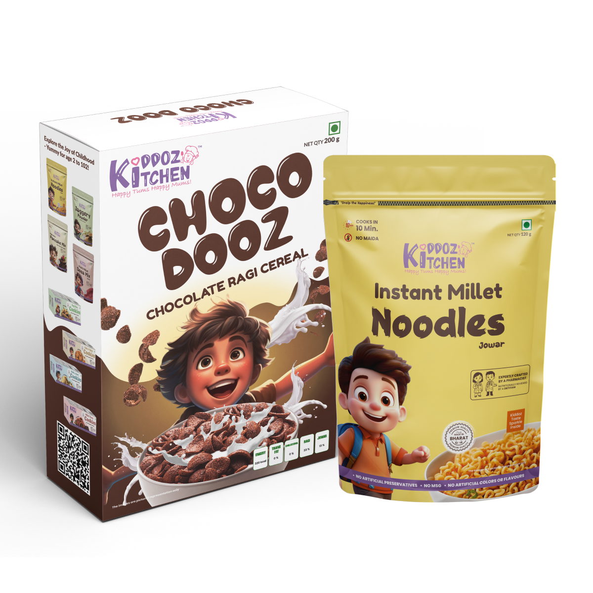 Instant Millet Noodles & Ragi Choco Dooz (Ragi Cereal)– 420g (120g + 300g)